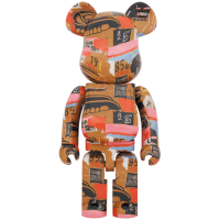 Большая фигурка (70см) Bearbrick Andy Warhol x JEAN-MICHEL BASQUIAT #2 1000%