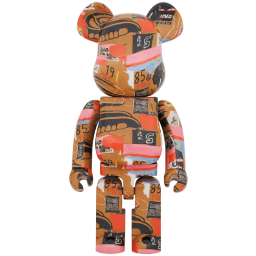 Оригинальная большая фигурка Bearbrick Andy Warhol x JEAN-MICHEL BASQUIAT #2 1000% - 70см