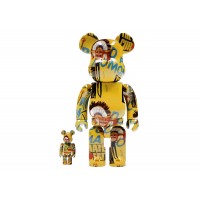 Набор фигурок (7см и 28см) Bearbrick Andy Warhol x Jean-Michel Basquiat #3 100% & 400% Set