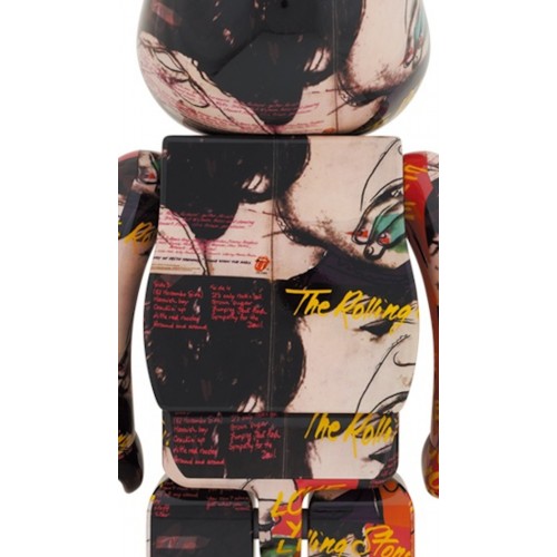 Оригинальная большая фигурка Bearbrick Andy Warhol x The Rolling Stones (Love You Live) 1000% - 70см