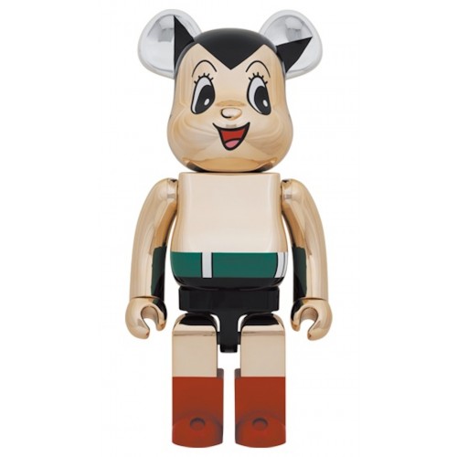 Оригинальная большая фигурка Bearbrick Astro Boy Chrome Ver. 1000% - 70см