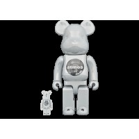 Bearbrick atmos 100% & 400% Set White Chrome
