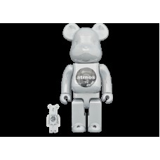 Bearbrick atmos 100% & 400% Set White Chrome