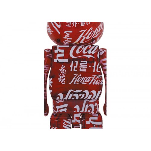 Оригинальная большая фигурка Bearbrick atmos x Coca-Cola 1000% Clear Red - 70см