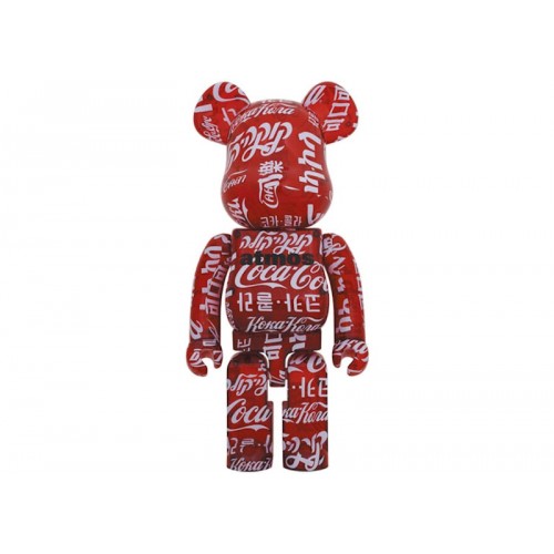 Оригинальная большая фигурка Bearbrick atmos x Coca-Cola 1000% Clear Red - 70см