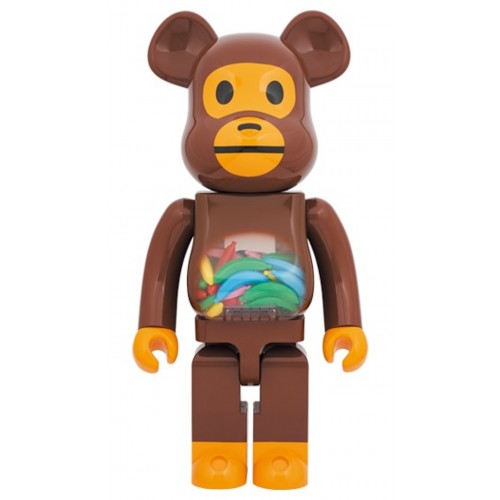 Оригинальная большая фигурка Bearbrick Baby Milo and Banana 1000% - 70см