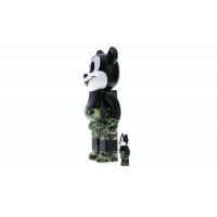 Bearbrick BAPE Mickey Mouse 100% & 400% Set Black/Green Camo