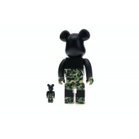 Bearbrick BAPE Mickey Mouse 100% & 400% Set Black/Green Camo