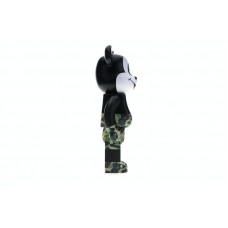 Bearbrick BAPE Mickey Mouse 100% & 400% Set Black/Green Camo