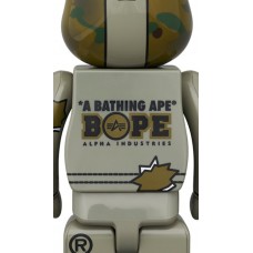 Bearbrick Bape (R) x Alpha Camo Shark 2023 100% & 400% Set