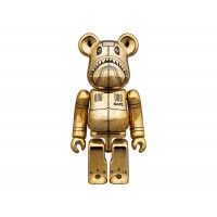 Bearbrick x BAPE x Hajime Sorayama Camo Shark 100% & 400% Set Gold