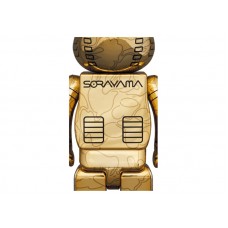 Bearbrick x BAPE x Hajime Sorayama Camo Shark 100% & 400% Set Gold