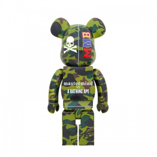Оригинальная большая фигурка Bearbrick BAPE x Mastermind 1000% Green Camo - 70см