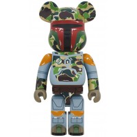 Большая фигурка (70см) Bearbrick BAPE x STAR WARS BOBA FETT 1000%