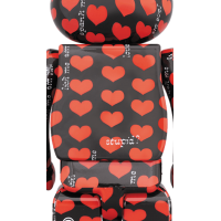 Bearbrick Black Heart 100% & 400% Set
