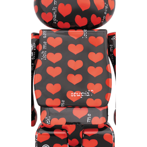Оригинальный набор фигурок Bearbrick Black Heart 100% & 400% Set - 7см и 28см
