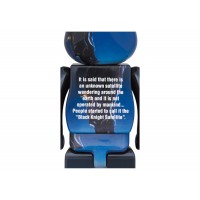 Bearbrick Black Knight Satellite 100% & 400% Set Blue