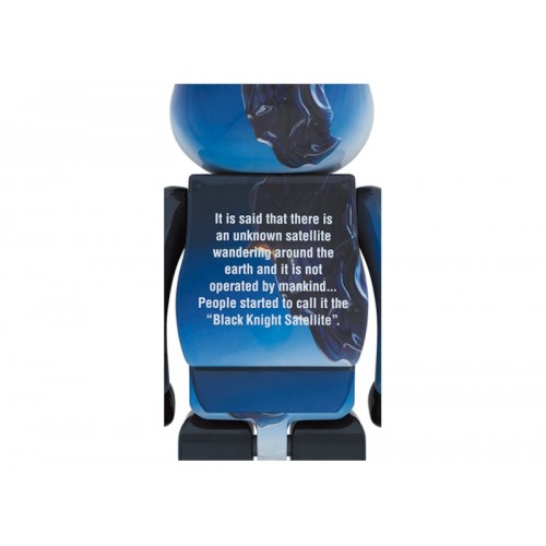 Оригинальная большая фигурка Bearbrick Black Knight Satellite 1000% Blue - 70см