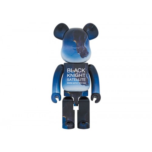 Оригинальная большая фигурка Bearbrick Black Knight Satellite 1000% Blue - 70см
