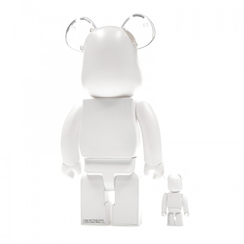 Набор из двух фигурок Bearbrick Casper the Friendly Ghost 100% & 400% Set White - 7см и 28см.