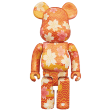 Bearbrick Chiyogami 100% & 400% Set Orange