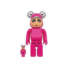 Набор фигурок (7см и 28см) Bearbrick Crocodile Mountain 100% & 400% Set Pink