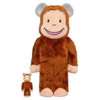 Bearbrick Curious George Classic Ver. 100% & 400% Set