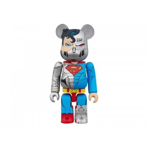 Набор из двух фигурок Bearbrick Cyborg Superman 100% & 400% Set - 7см и 28см.