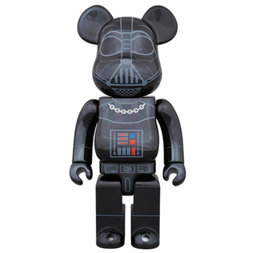 Оригинальная фигурка Bearbrick Darth Vader Chrome Ver. 400% Black - 28см