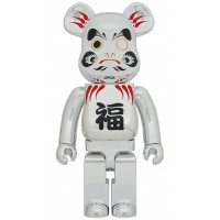 Bearbrick Daruma 1000% Silver Plated