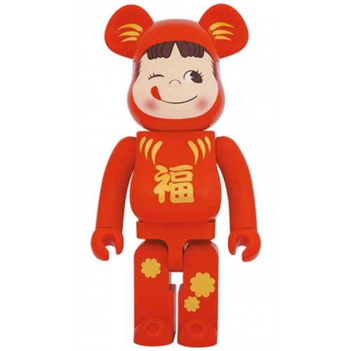 Оригинальная большая фигурка Bearbrick Daruma Peko-chan 1000% Red - 70см