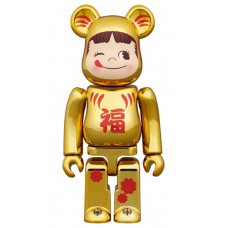 Bearbrick Daruma Peko-Chan Gold Plated 100% & 400% Set