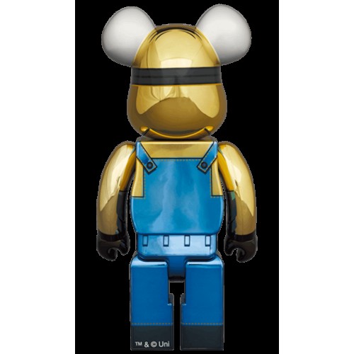Набор из двух фигурок Bearbrick DAVE 100% & 400% Set CHROME Ver. - 7см и 28см.