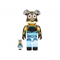 Набор фигурок (7см и 28см) Bearbrick DAVE 100% & 400% Set CHROME Ver.