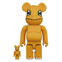 Набор фигурок (7см и 28см) Bearbrick Digimon Agumon 100% & 400% Set