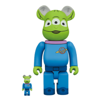 Набор фигурок (7см и 28см) Bearbrick Disney Pixar Toy Story Alien 100% & 400% Set