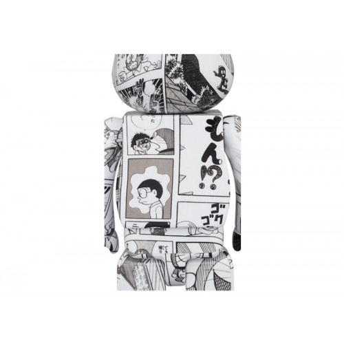 Оригинальный набор фигурок Bearbrick Doraemon (Comic Ver.) 100% & 400% Set Black & White - 7см и 28см