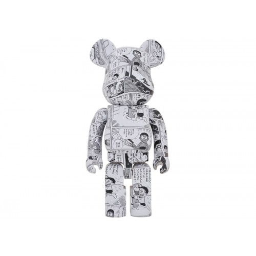 Оригинальная большая фигурка Bearbrick Doraemon (Comic Ver.) 1000% Black & White - 70см