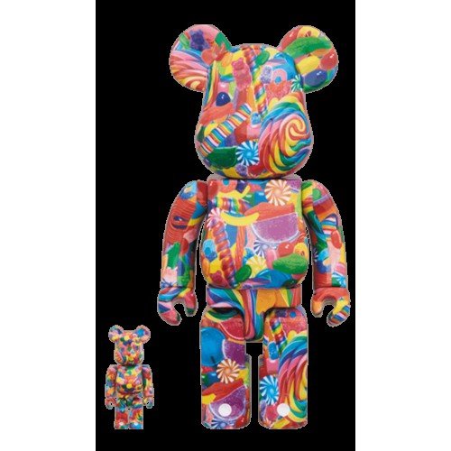 Набор из двух фигурок Bearbrick Dylan's Candy Bar 100% & 400% Set Multi - 7см и 28см.