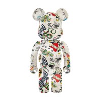 Bearbrick Ed Hardy 1000% White