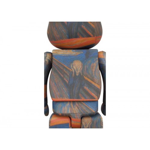 Оригинальный набор фигурок Bearbrick Edvard Munch (Scream) 100% & 400% Set - 7см и 28см