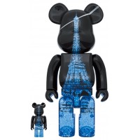 Bearbrick Eiffel Tower Sparkling 100% & 400% Set