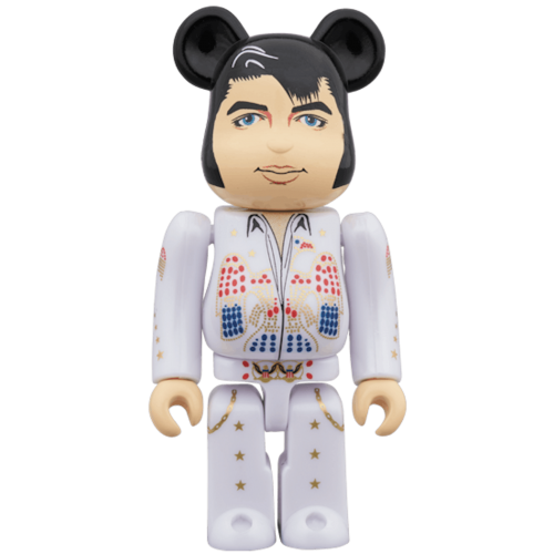 Оригинальная фигурка Bearbrick Elvis Presley 100% & 400% White - 28см
