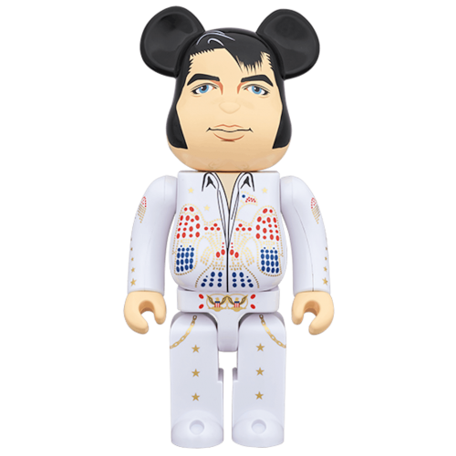Оригинальная фигурка Bearbrick Elvis Presley 100% & 400% White - 28см