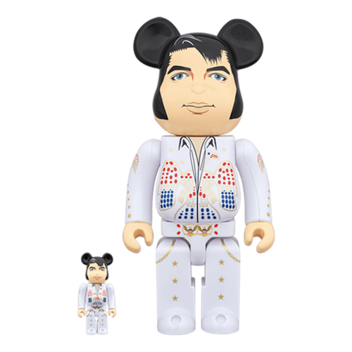 Оригинальная фигурка Bearbrick Elvis Presley 100% & 400% White - 28см
