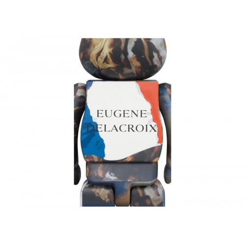Оригинальный набор фигурок Bearbrick Eugène Delacroix (Liberty Leading the People) 100% & 400% Set - 7см и 28см