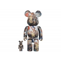 Набор фигурок (7см и 28см) Bearbrick Eugène Delacroix (Liberty Leading the People) 100% & 400% Set