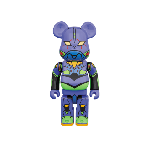 Оригинальная большая фигурка Bearbrick Evangelion First Machine 1000% Purple Multicolor - 70см