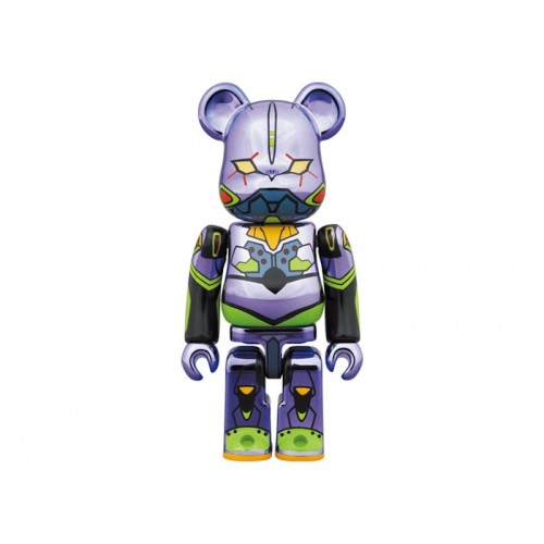 Оригинальный набор фигурок Bearbrick Evangelion Unit 1 100% & 400% Set Chrome Ver. - 7см и 28см