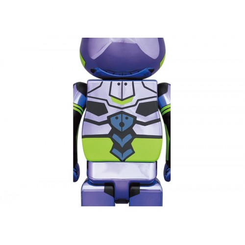 Оригинальный набор фигурок Bearbrick Evangelion Unit 1 100% & 400% Set Chrome Ver. - 7см и 28см